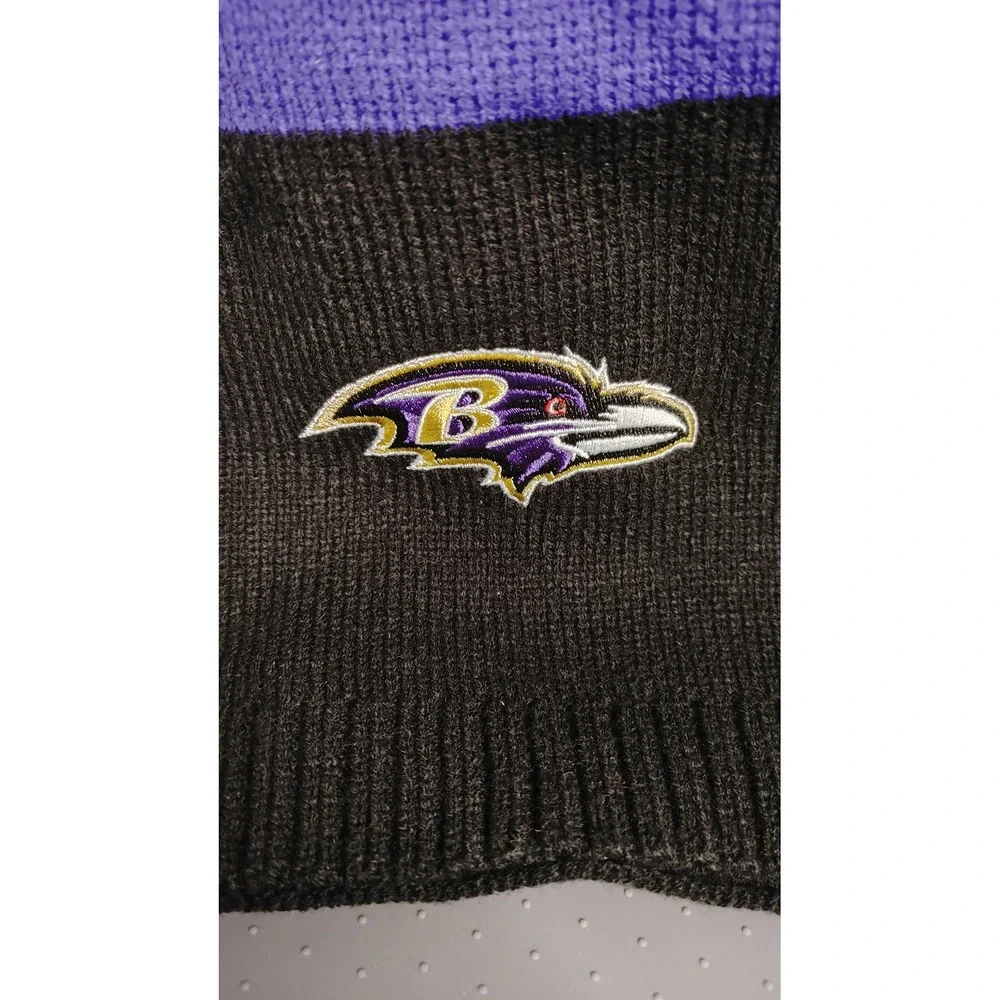 Little Earth NFL Scarf Glove Set Unisex OS Purple NWT Baltimore Ravens Tri-Color